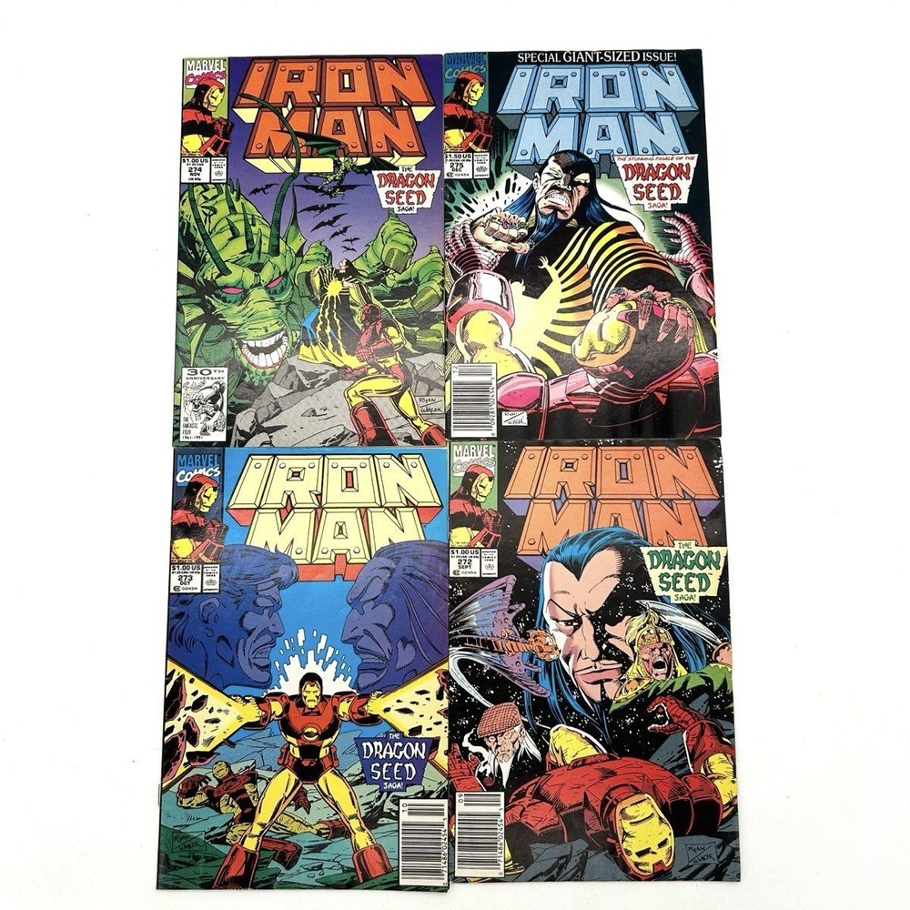 Iron Man #272 #273 #274 #275 Marvel 1991 Dragon Seed Saga Comic Lot 4 Comics